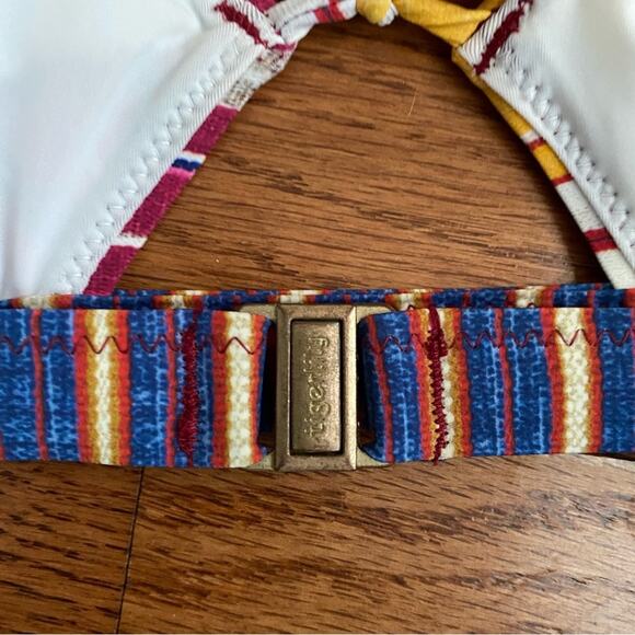 Tigerlily $98 Pushti Argentina Boho Tassel Bikini Top US 10 NWOT - Picture 5 of 9